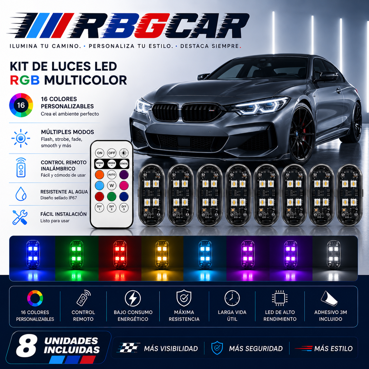 RBG Luz de Interior Multicolor