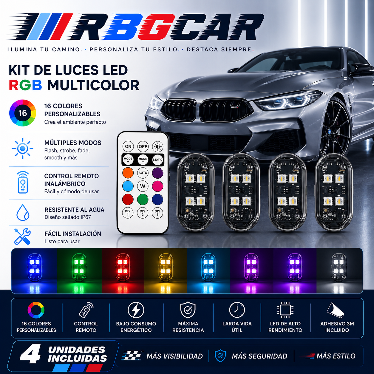 RBG Luz de Interior Multicolor